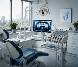 Modern dental clinic technology environment